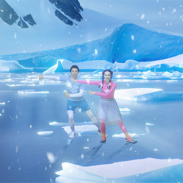 Звездочка и Ветерок катаются на коньках